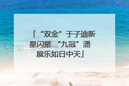 “双金”于子迪新星闪耀 “九冠”潘展乐如日中天
